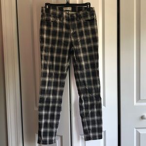 madewell plaid skinny jeans